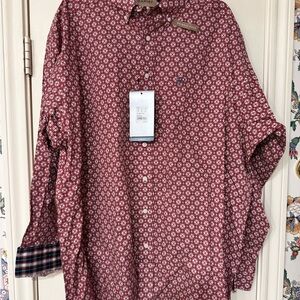 Ariat Red Patterned Men's Shirt